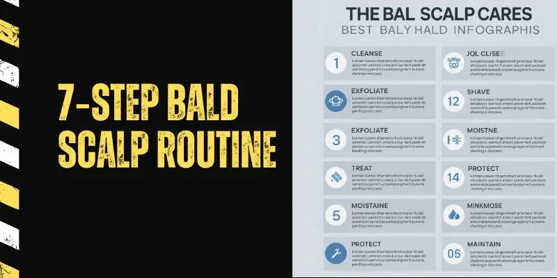 7-Step Bald Scalp Routine Infographic Checklist