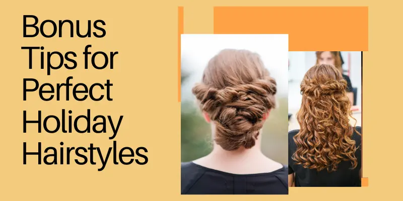 Bonus Tips For Perfect Holiday Hairstyles &Quot;Flat Lay Of Holiday Hair Tools, Accessories, And Products, Offering Bonus Tips To Perfect Holiday Hairstyles By Occasion With Ease And Style.&Quot;