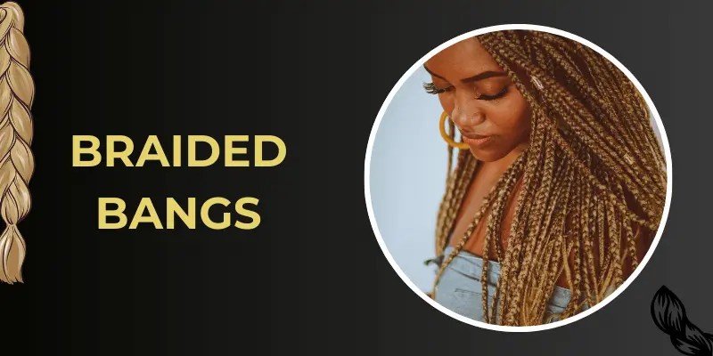 One Of The Most Practical Hairstyles For Growing Out Bangs: Braided Bangs