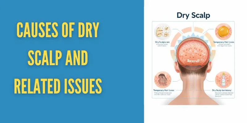 Causes Of Dry Scalp And Related Issues Causes Of Dry Scalp Related Issues Including Dandruff, Hair Loss, And Post-Wash Dryness.