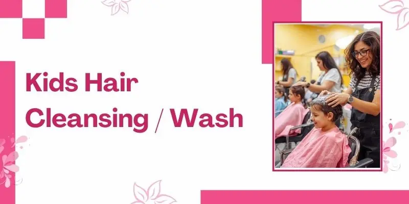 Mom Helping With Kids Hair Cleansing / Wash Focusing On The Scalp