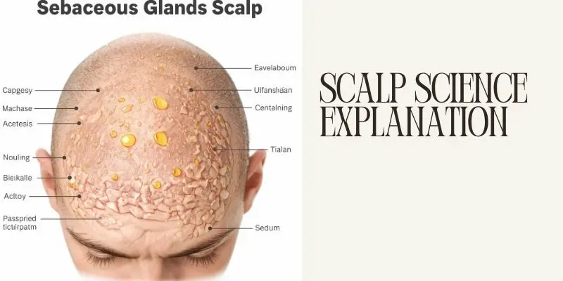 Sebaceous Glands Producing Sebum On Oily Scalp

