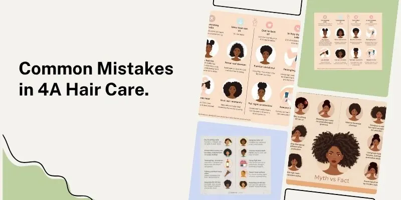 4A Hair Mistakes And Myths Infographic For Dryness Breakage And Buildup