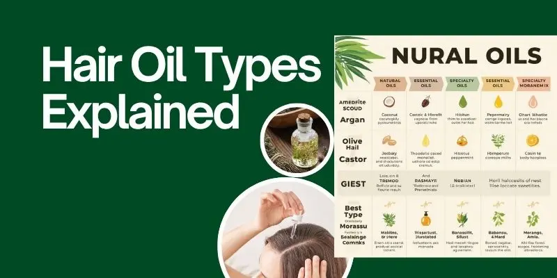 Comparison Chart Of Natural, Essential, And Specialty Hair Oils With Benefits, Texture, And Hair Types