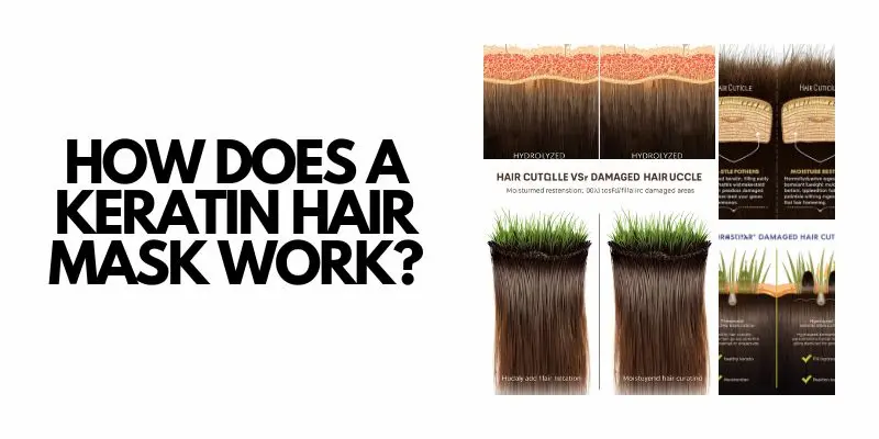 How Does A Keratin Hair Mask Work Diagram Showing How Keratin Repairs Damaged Hair Cuticles