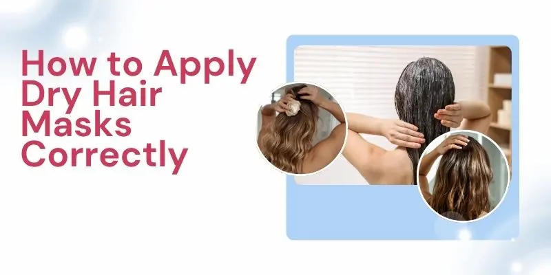 Woman Applying A Dry Hair Mask Evenly To Long Dry Hair At Home