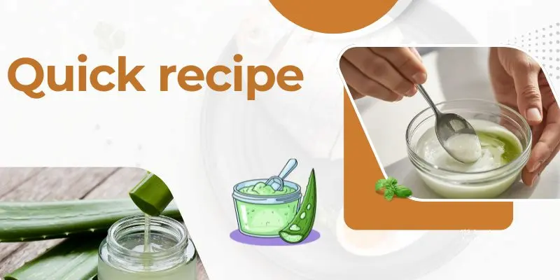 Quick Recipe Mixing A Homemade Aloe Vera Hair Mask In A Glass Bowl