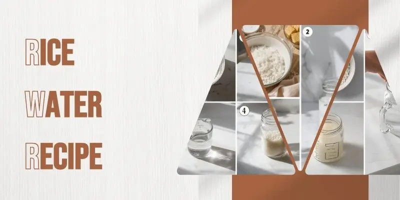 Homemade Rice Water Recipe For Hair Using Rice, Water, And A Glass Jar