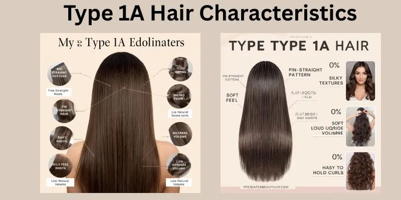 Type 1A Hair Characteristics And Features Infographic
