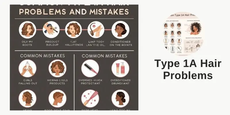 Common Type 1A Hair Problems And Mistakes Infographic
