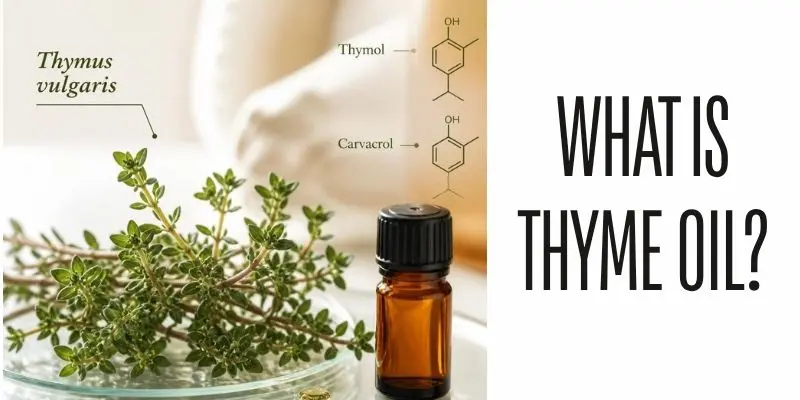 Thymus Vulgaris Thyme Plant And Essential Oil